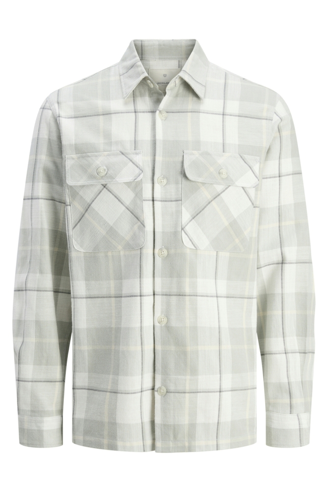 JPRCCRAYMOND SPRING CHECK OVERSHIRT 12274956 AQUA GRAY